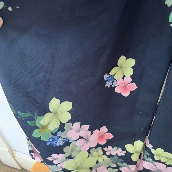 Ted Baker Navy Cosetee Pergola Print Cropped Belted Jumpsuit - Picture 9 of 16